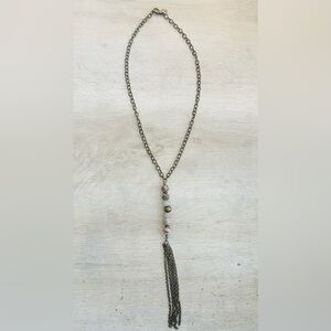 Brand Corazon Long Beaded Tassel Necklace